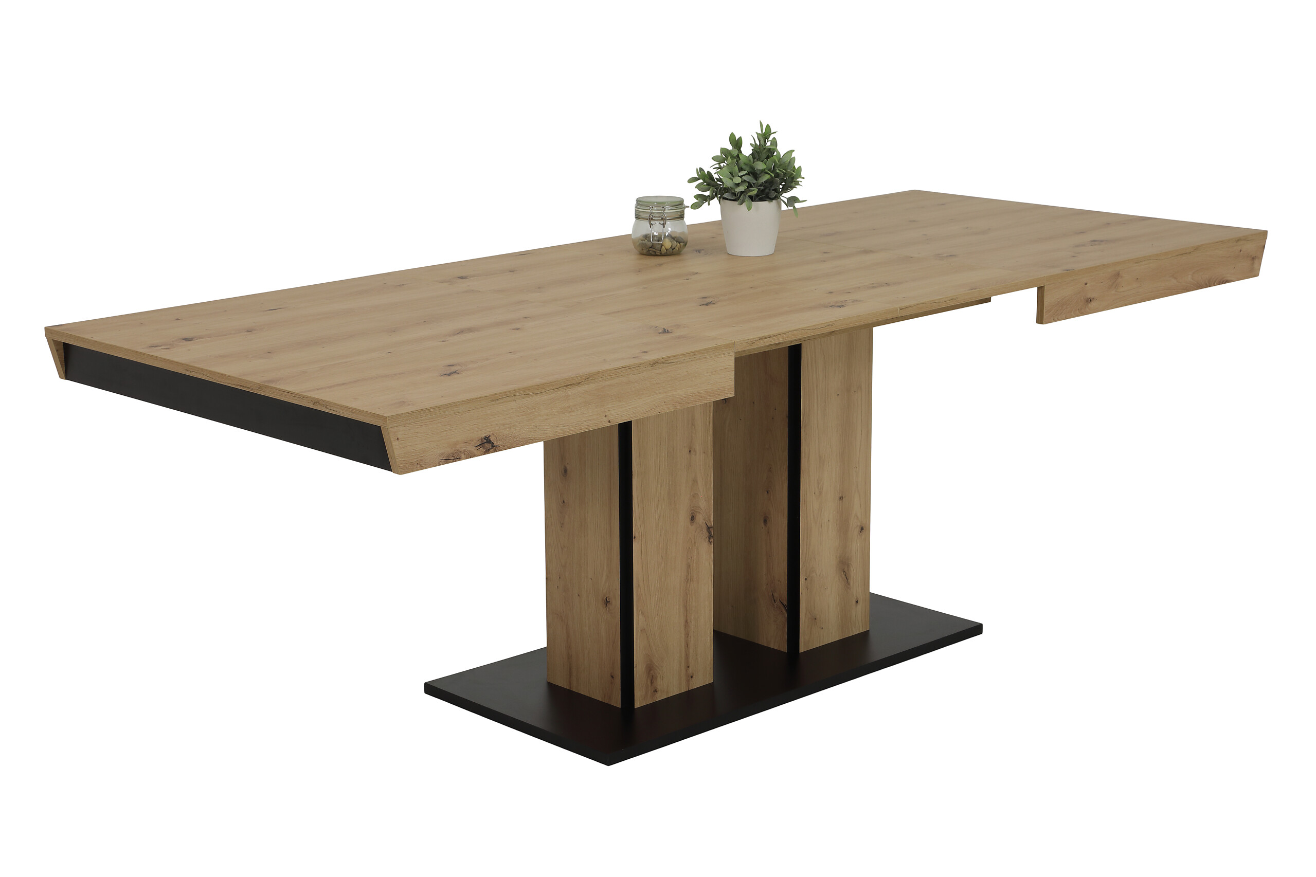 Essgruppe Britta I Eiche anthrazit Holzwerkstoff B/H/T: ca. 220x76x90 cm