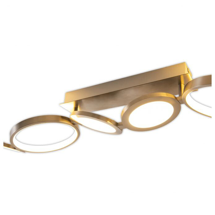 Näve Leuchten LED Deckenleuchte NV1363750 stahlfarbig Aluminium B/H/T: ca. 19x14x100 cm null 4 Brennstellen