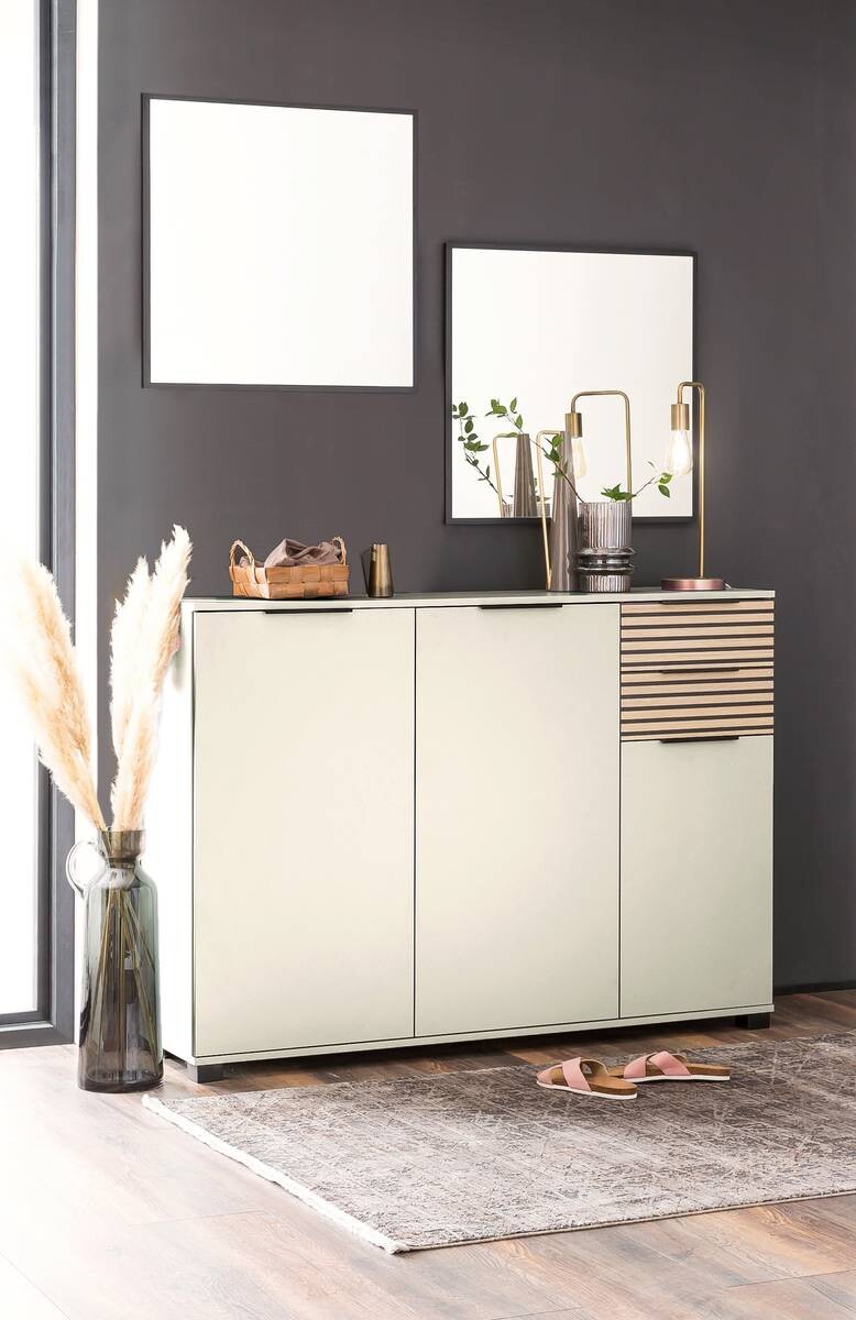 Schuhschrank Alexa creme beige B/H/T: ca. 141,9x105,5x35 cm