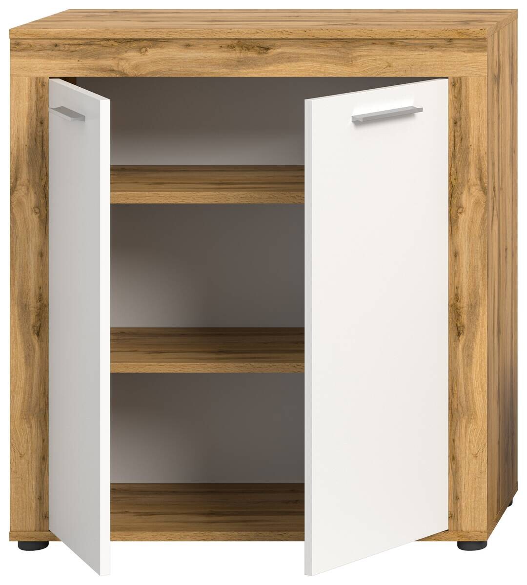 Highboard Jam Eiche Wotan Nachbildung weiß B/H/T: ca. 80x88x35 cm