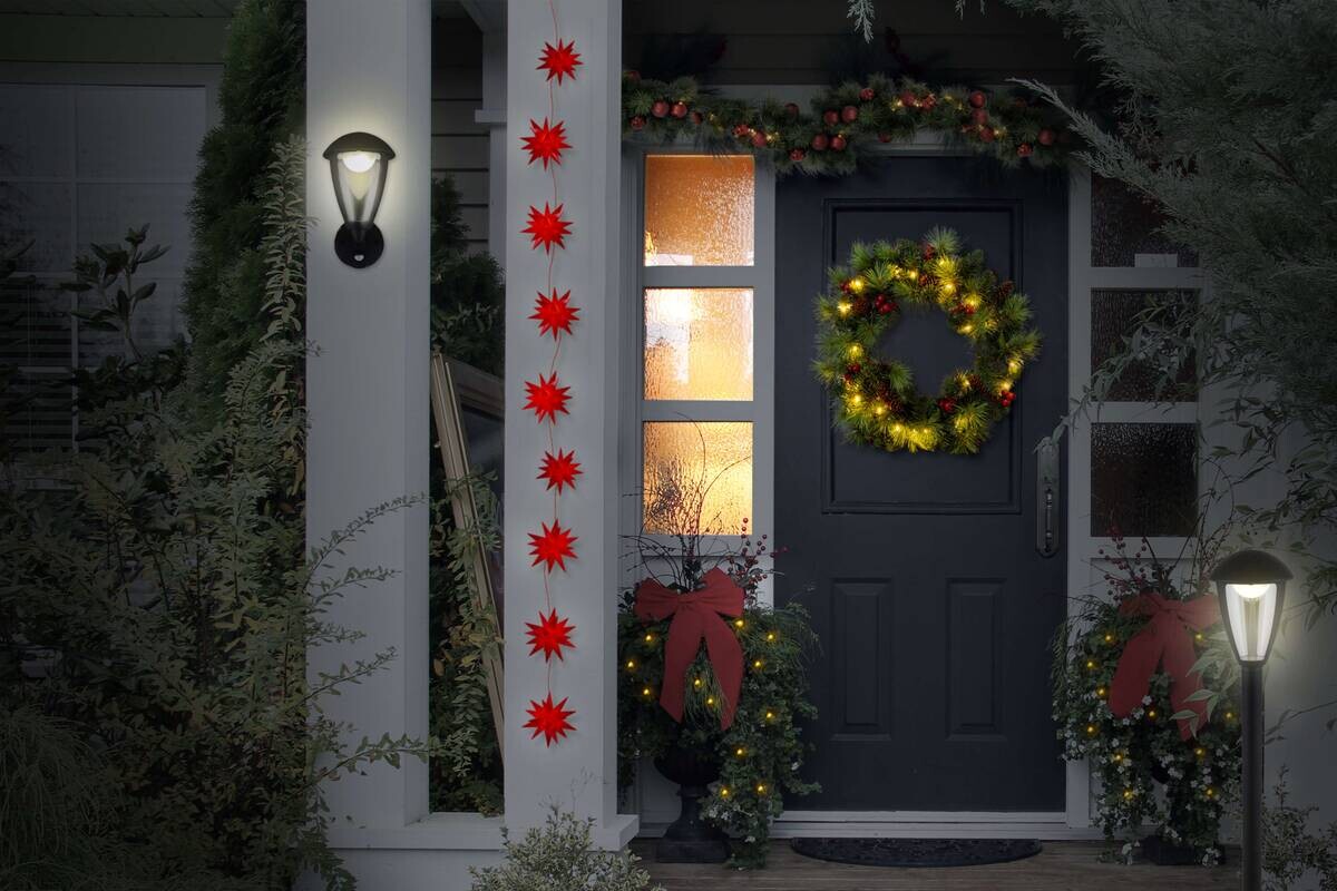 Näve Leuchten LED-Dekoartikel Noel grün Metall B/H/T: ca. 35x8x35 cm