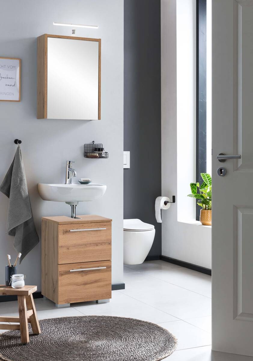 Spiegelschrank Flag Eiche Landhaus Nachbildung B/H/T: ca. 43,5x64x16 cm