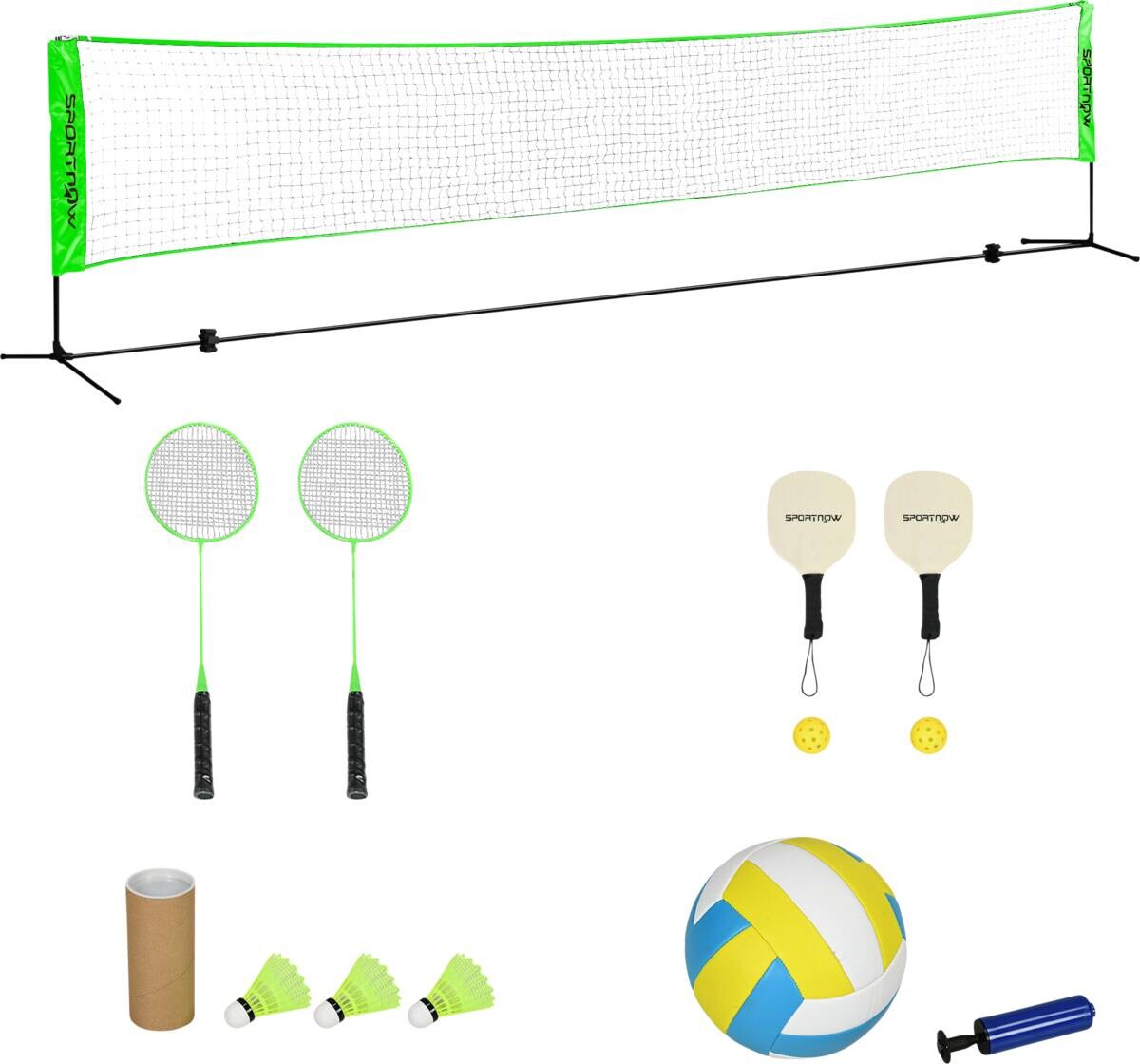SPORTNOW Badminton-Set bunt Polyethylen B/H/L: ca. 103x155x510 cm
