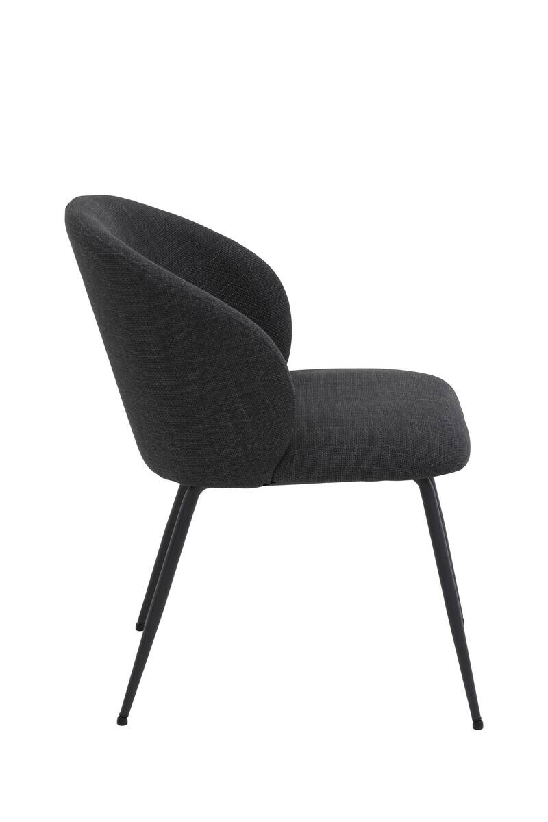 Stuhl Graz anthrazit schwarz Microfaser Metall