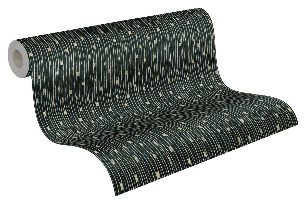 A.S.Creation Vliestapete schwarz silber gold B/H/D: ca. 53x1005x8,3 cm