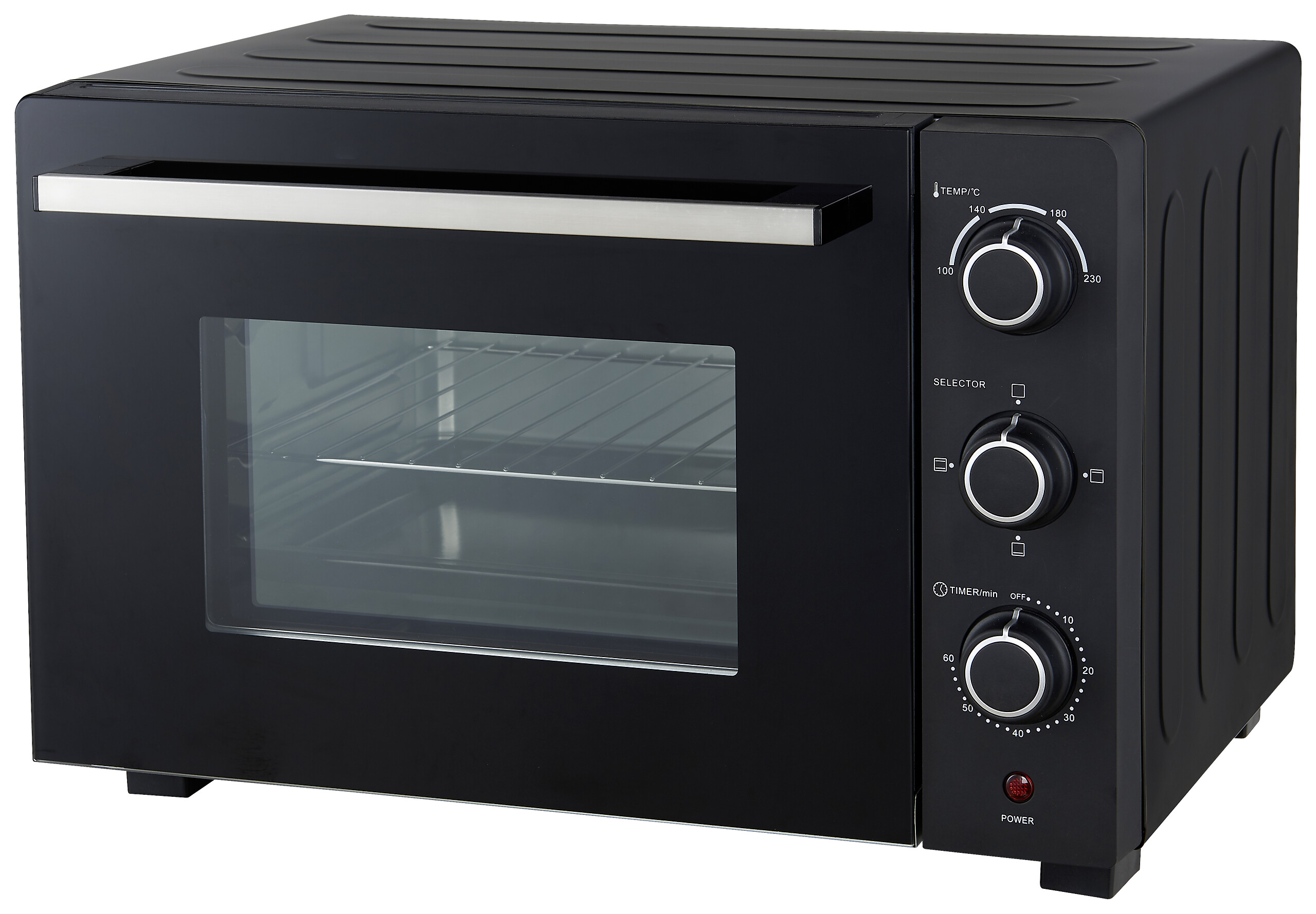 POCOline Mini-Backofen silber Metall B/H/L: ca. 42,6x33,7x51,1 cm