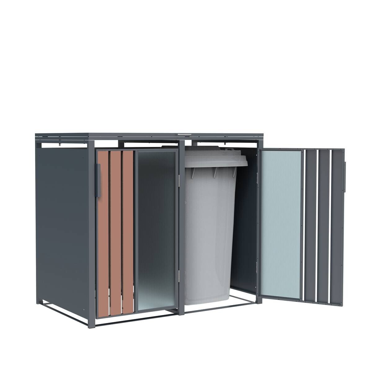 Westmann Mülltonnenbox Status anthrazit B/H/L: ca. 132x116x80 cm