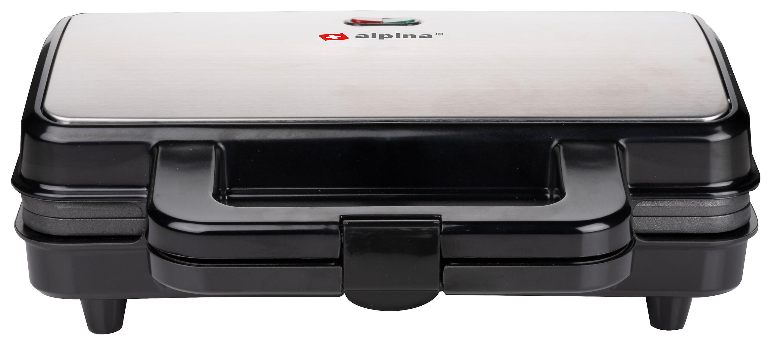 Sandwichtoaster silber schwarz B/H/L: ca. 12x26,5x31,5 cm