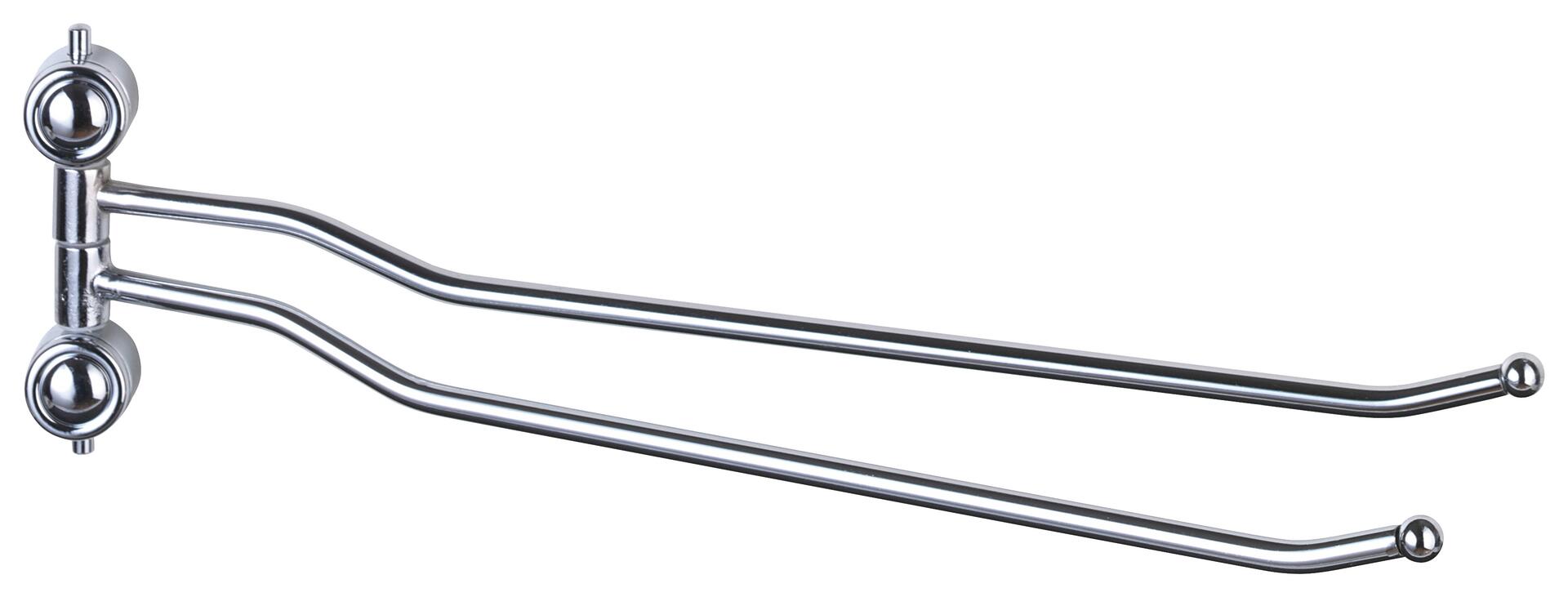 Doppel-Handtuchhalter silber Eisen B/H/L: ca. 2,5x11x38 cm