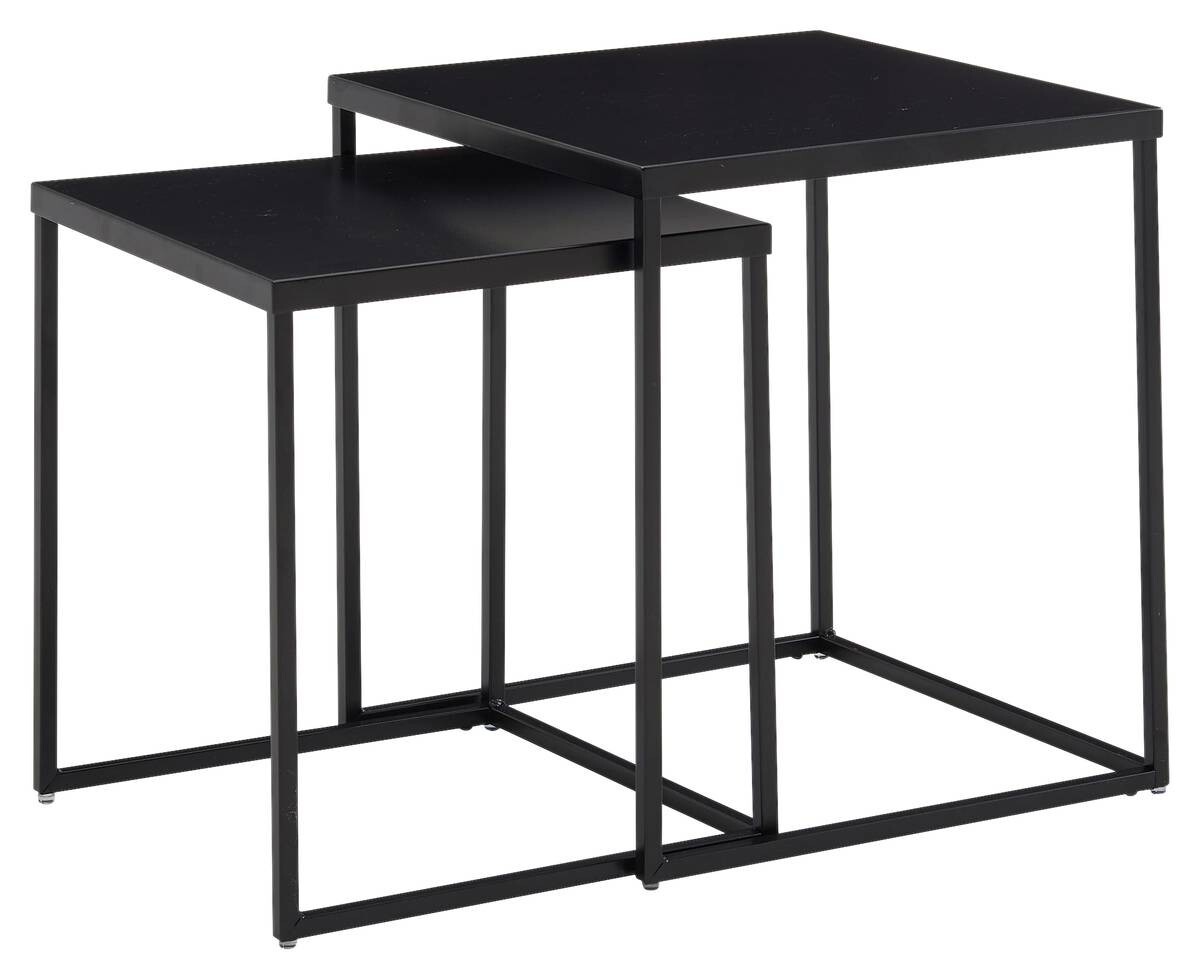 Beistelltisch 2er-Set. schwarz Stahl B/H/T: ca. 40x45x40 cm