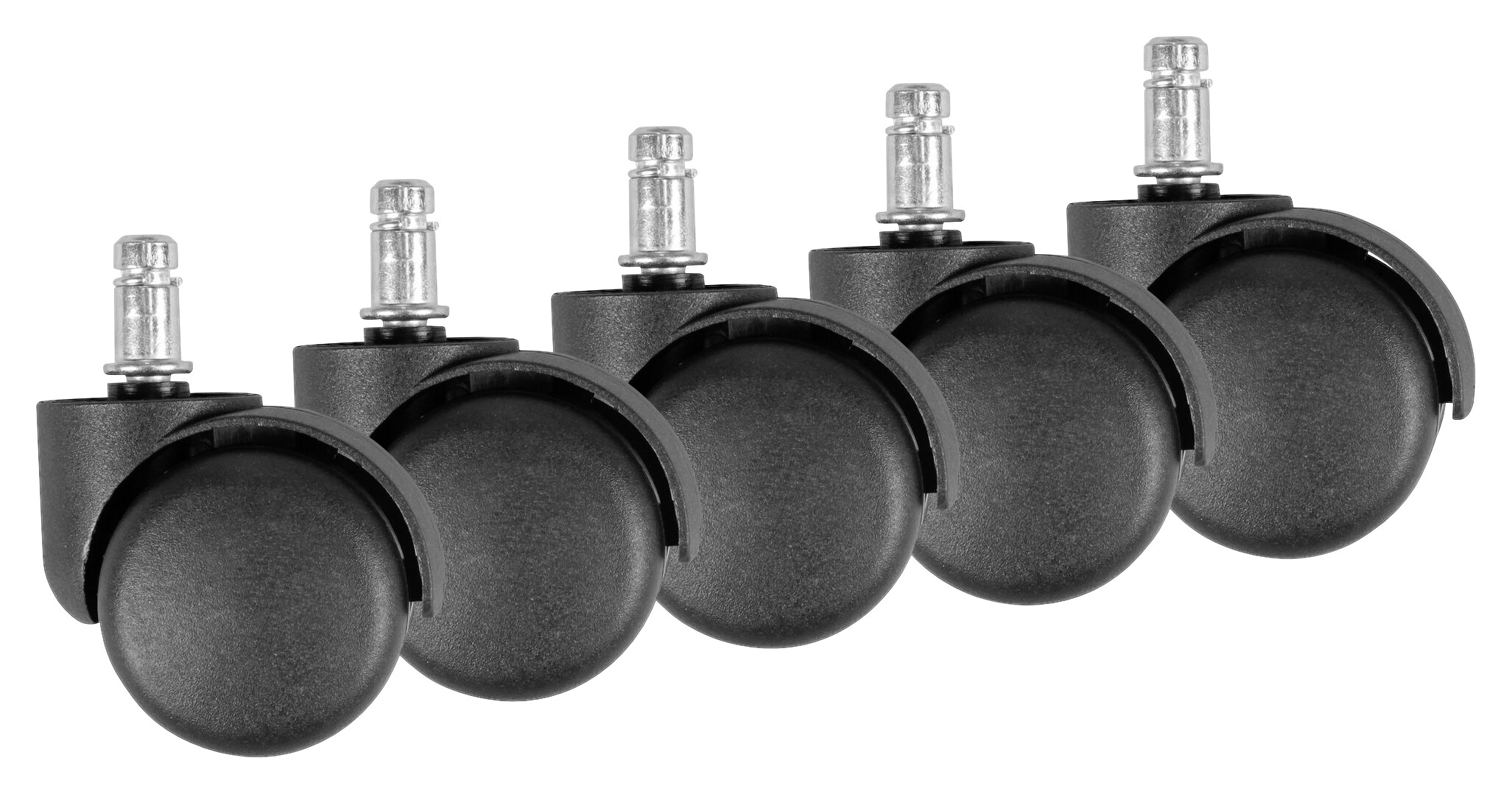 Hartbodenrollen schwarz Kunststoff B/H/T: ca. 5x5x5 cm