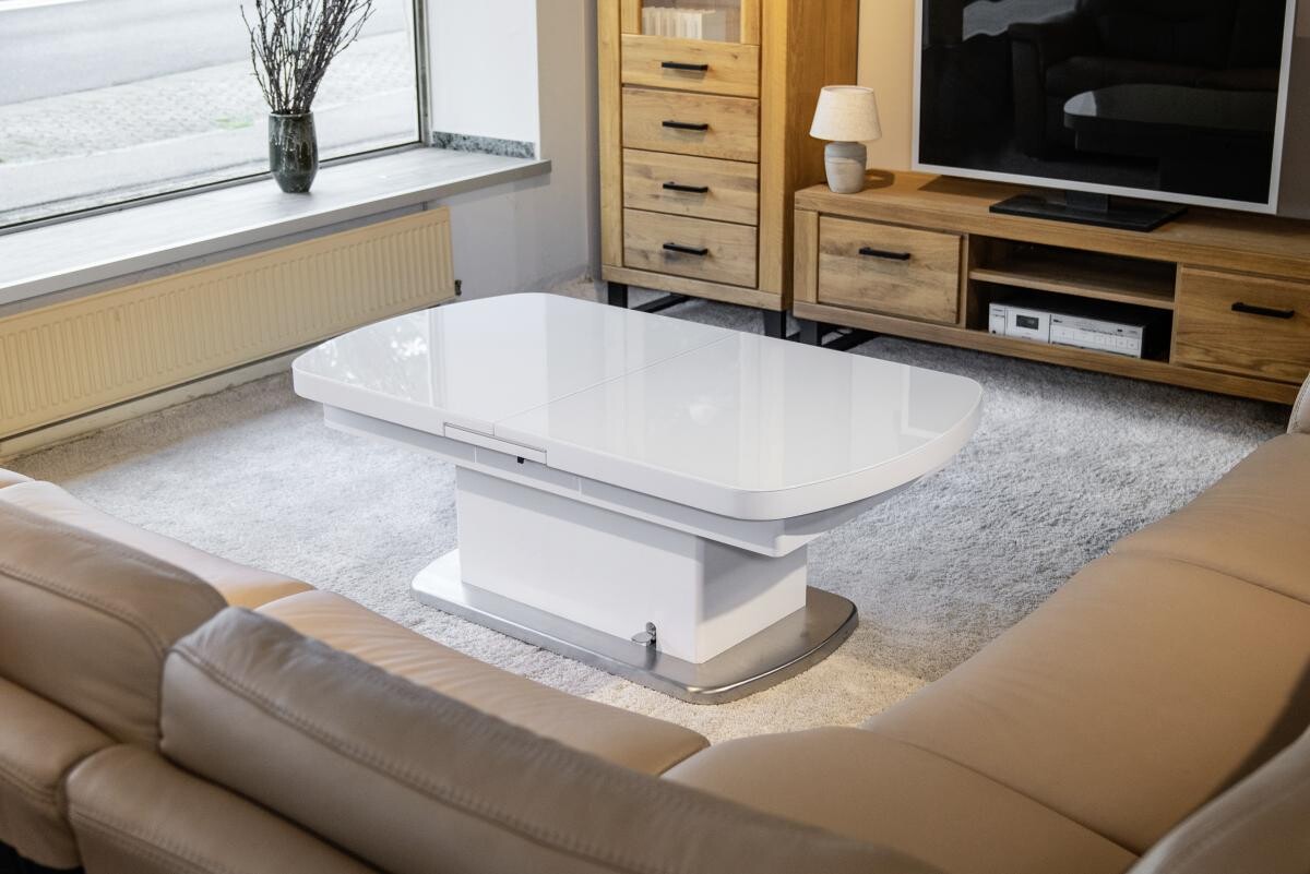 Couchtisch Levi weiß MDF B/H/T: ca. 135x50x75 cm