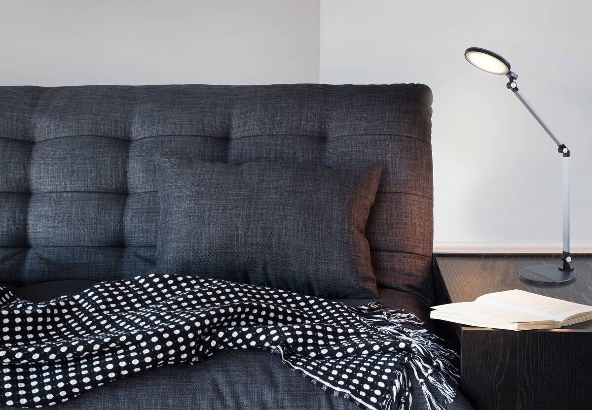 GLOBO LED-Tischleuchte schwarz Kunststoff B/H/T: ca. 19,2x90,5x50 cm