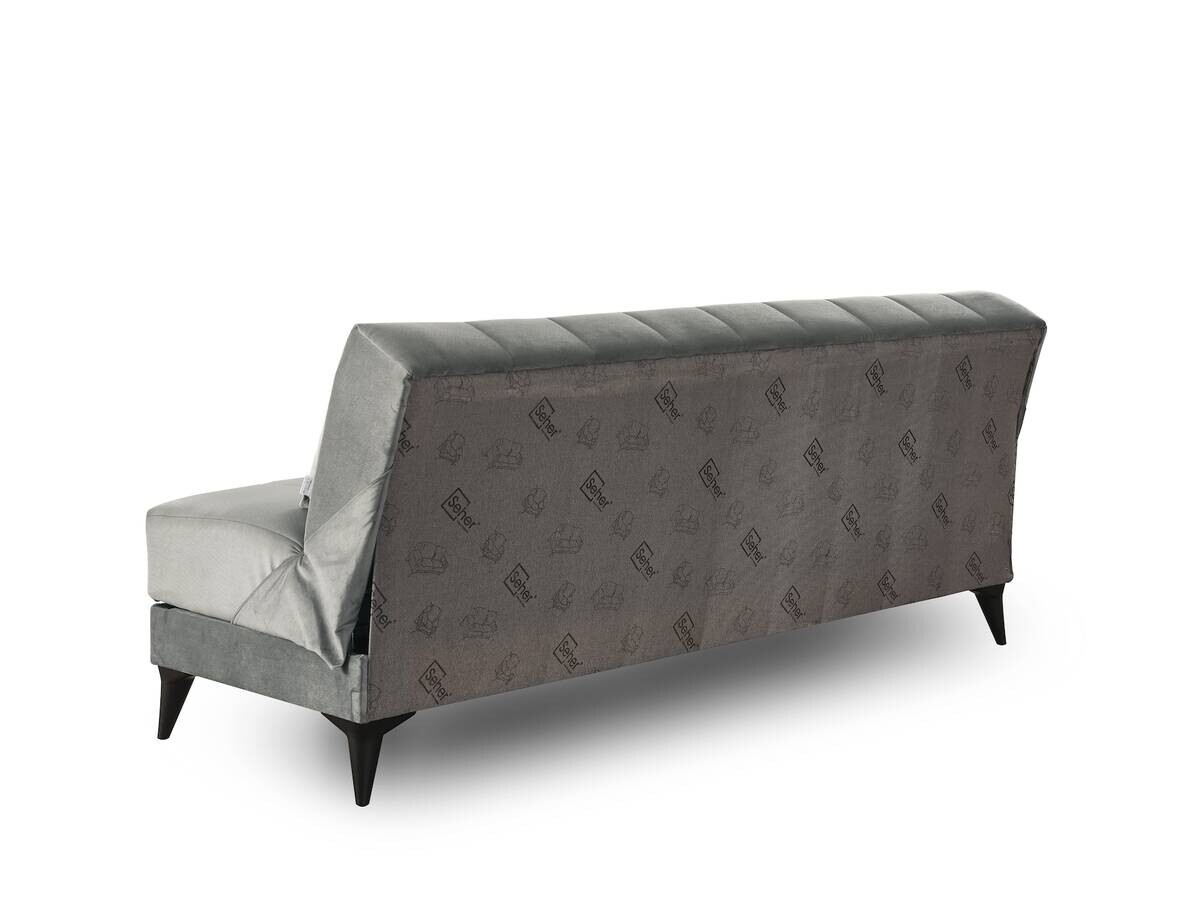 Schlafsofa grau Polyester B/H/T: ca. 192x86x84 cm