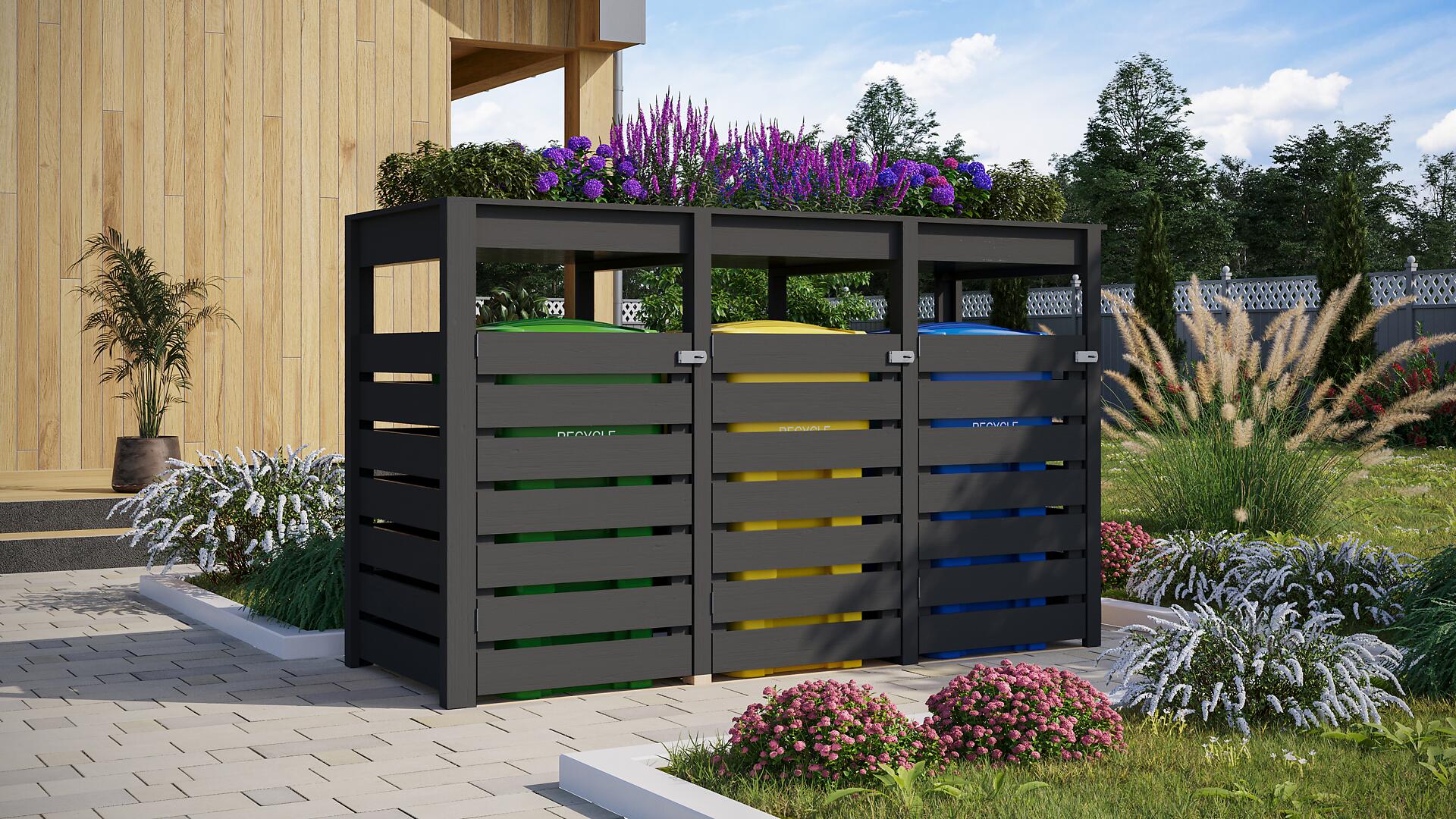 Karibu Gartenhaus anthrazit B/H/T: ca. 238x143x88 cm