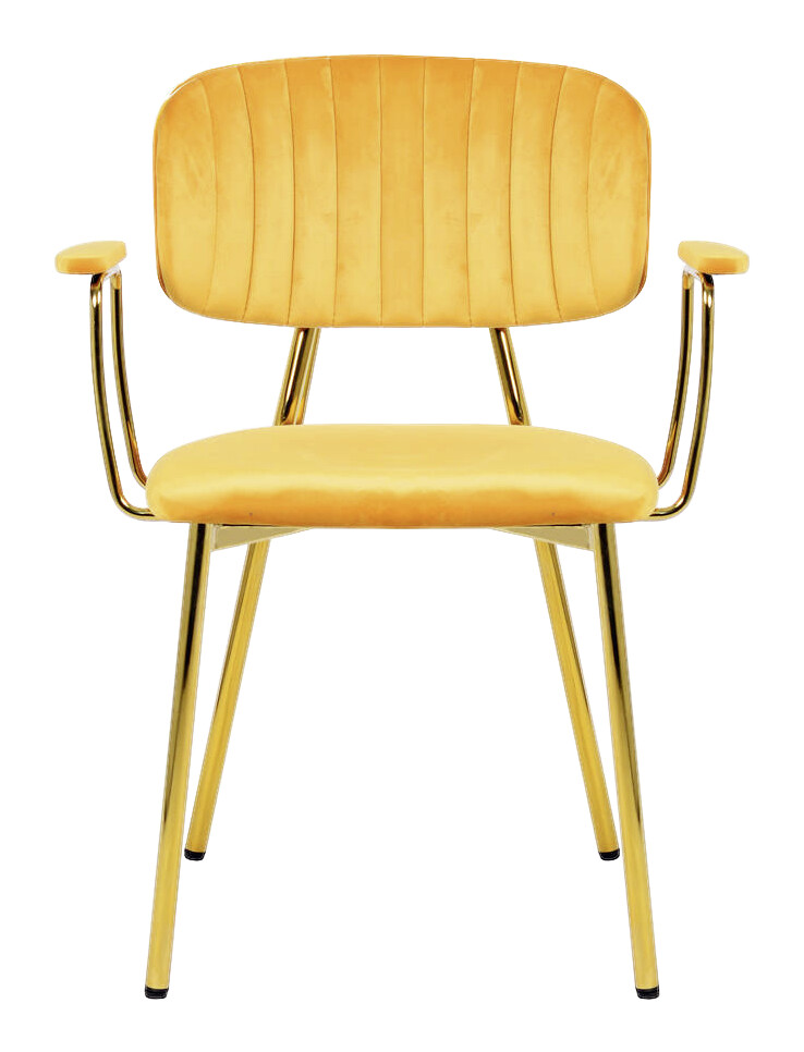 Stuhl Kian 200 2er-Set orange Microfaser B/H/T: ca. 63x80x51 cm