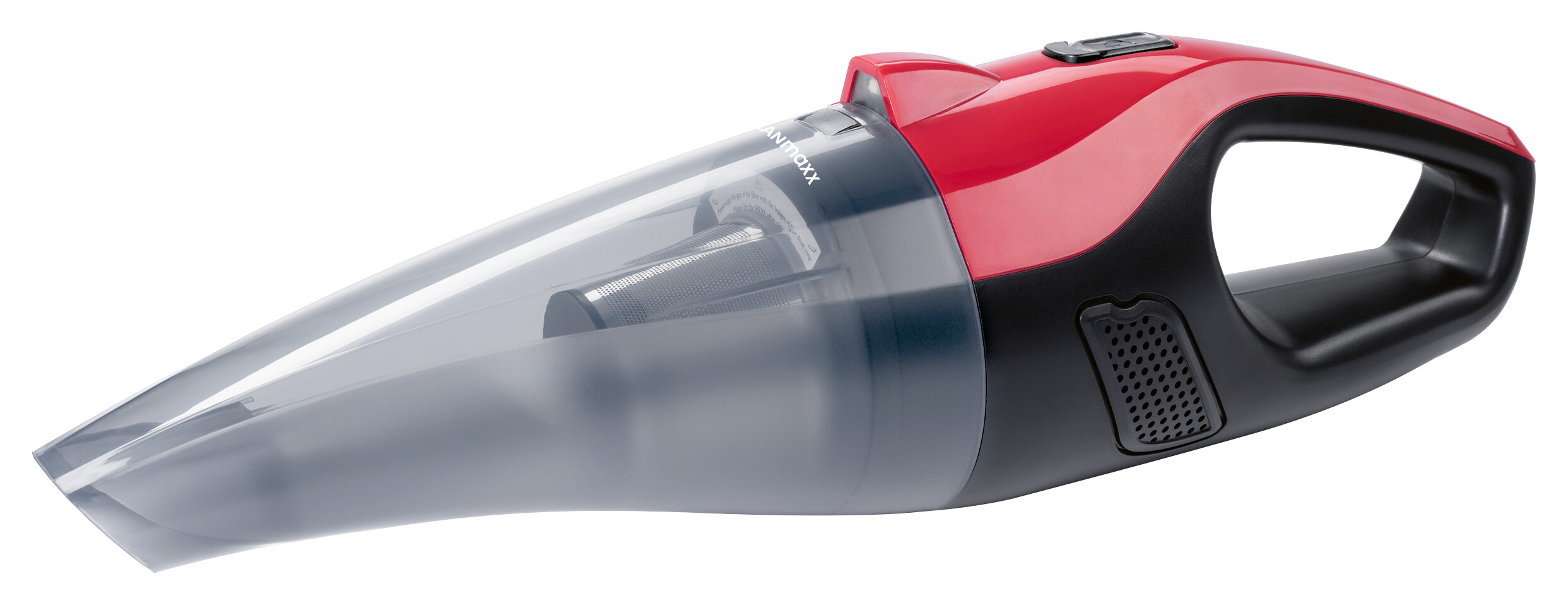 CLEANmaxx Akku-Handstaubsauger rot schwarz B/H/L: ca. 10x12x37 cm