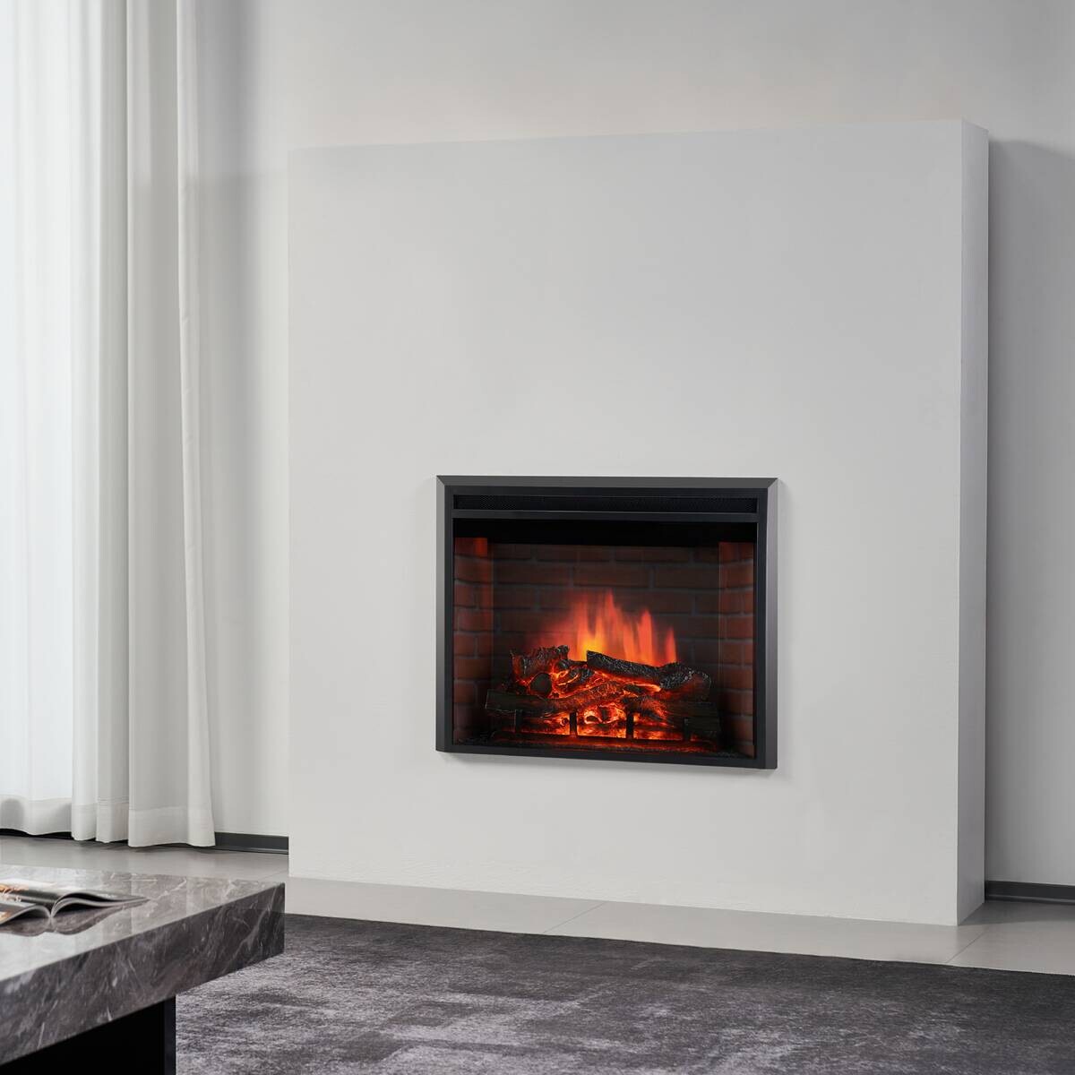 KAMINIO Elektrischer-Kamin LUCA schwarz Metall B/H/T: ca. 58,4x45,1x22,5 cm ca. 1800 W