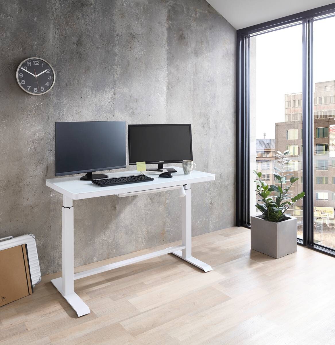 höhenverstellbarer Schreibtisch Lift4Home weiß B/H/T: ca. 120x72x60 cm