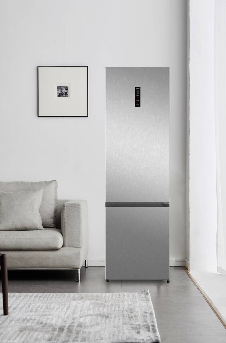 POCOline Kühl-/Gefrierkombination KGK200-442IXNFD Inox B/H/T: ca. 59,5x198,5x67 cm