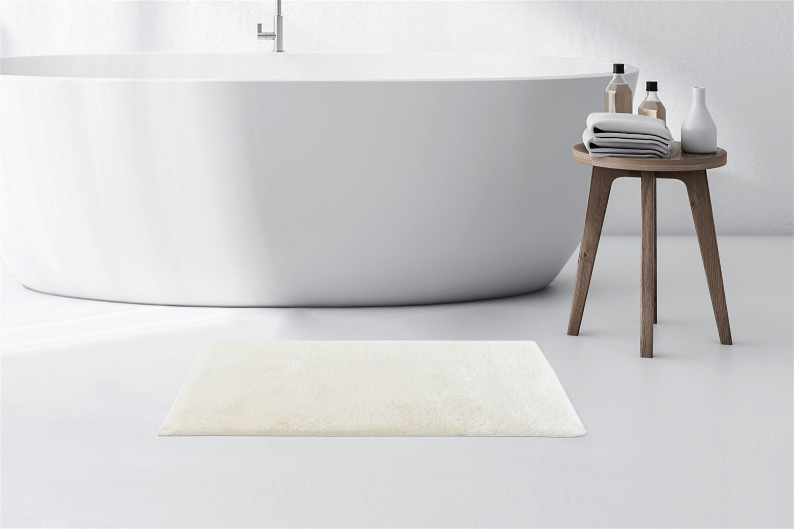 Kayoom Kurzflorteppich Badematte Rabbit Light 625 weiß B/H/L: ca. 50x2,4x90 cm Kayoom Kurzflorteppich Badematte Rabbit Light 625 weiß B/H/L: ca. 50x2,4x90 cm