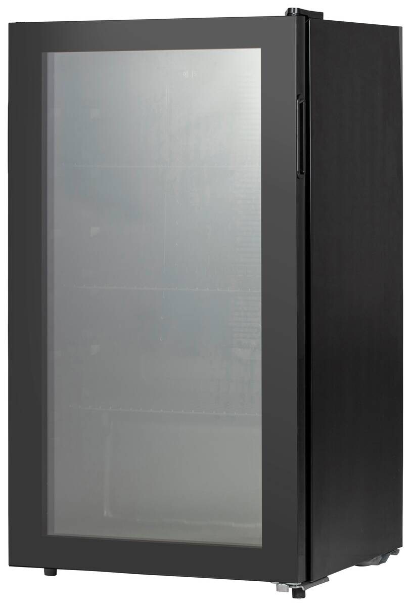 POCOline Glastürkühlschrank GTK85-93ES schwarz B/H/T: ca. 47x84x44 cm