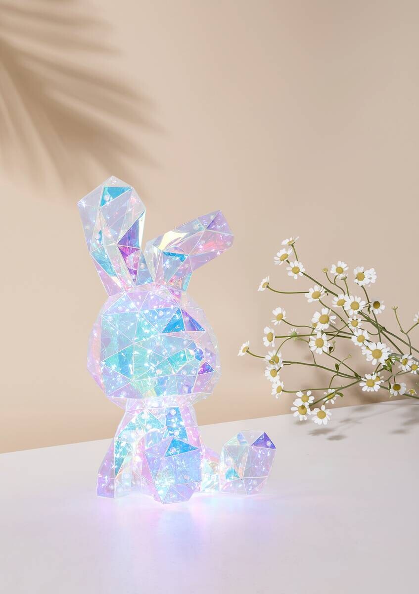 Nolo LED-Dekoleuchte Hase transparent