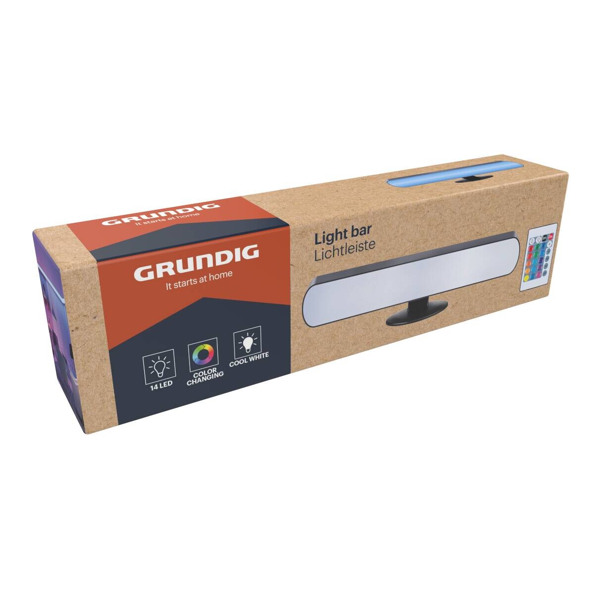 LED-Lichtleiste schwarz B/H/L: ca. 3x6x27 cm