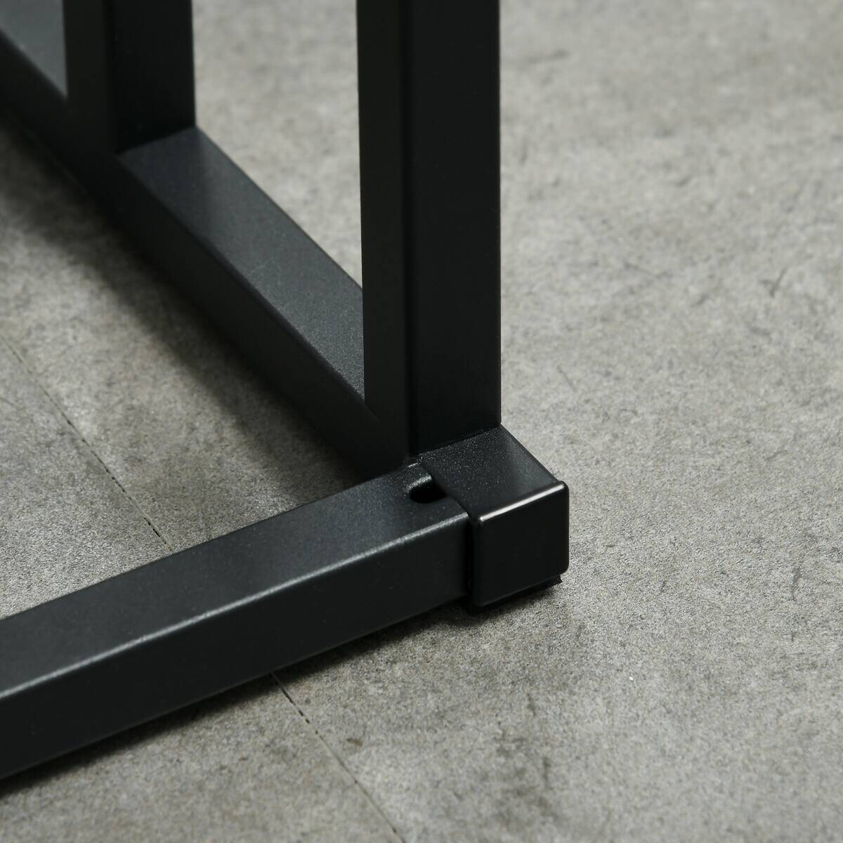 kleankin Handtuchhalter schwarz natur Bambus Edelstahl Polypropylen B/H/L: ca. 22,5x45x86 cm