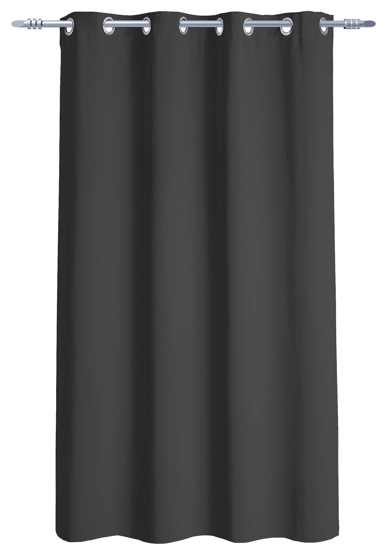 Ösenvorhang Verona anthrazit B/L: ca. 140x175 cm