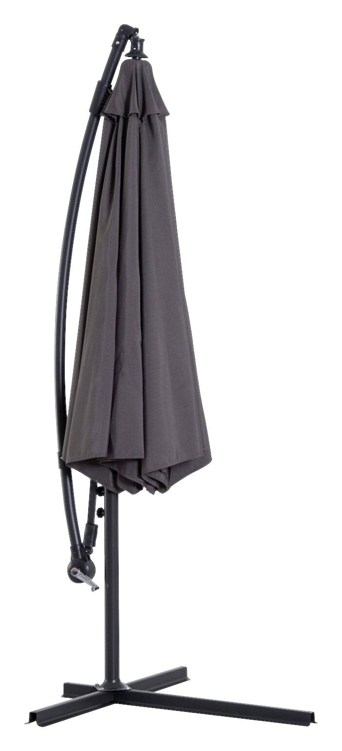 Outsunny Ampelschirm grau Stahl H/D: ca. 250x300 cm