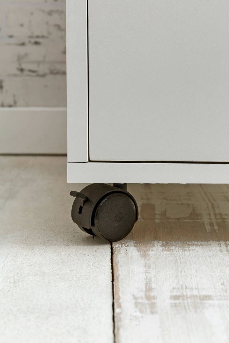 Rollcontainer weiß Spanplatte B/H/T: ca. 33x60x38 cm