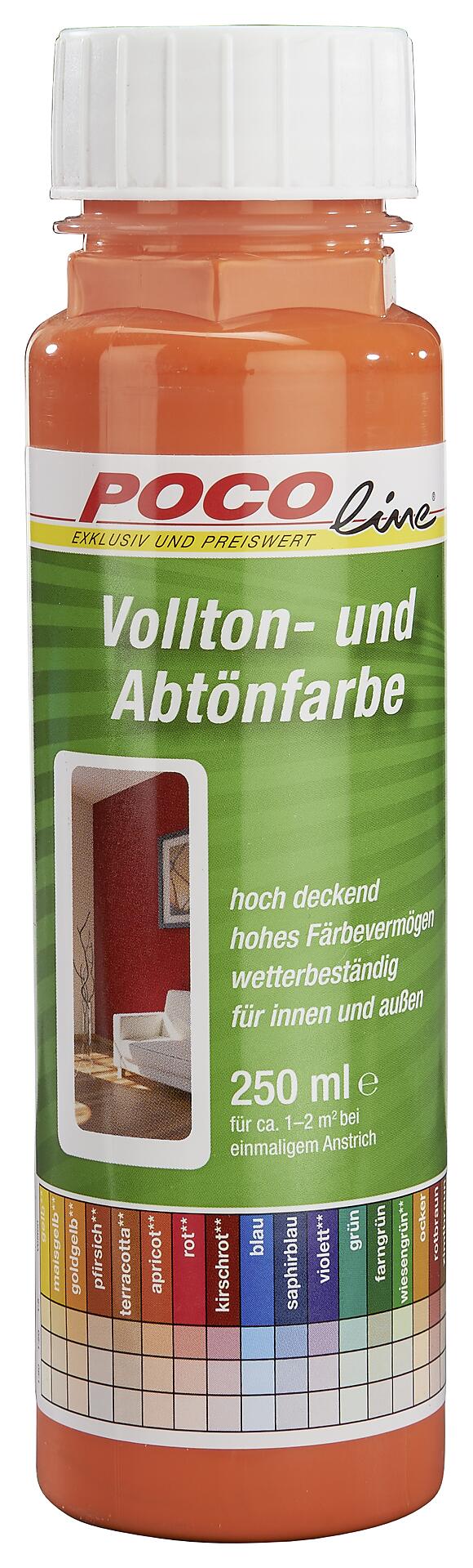 POCOline Vollton- und Abtönfarbe apricot ca. 0,25 l