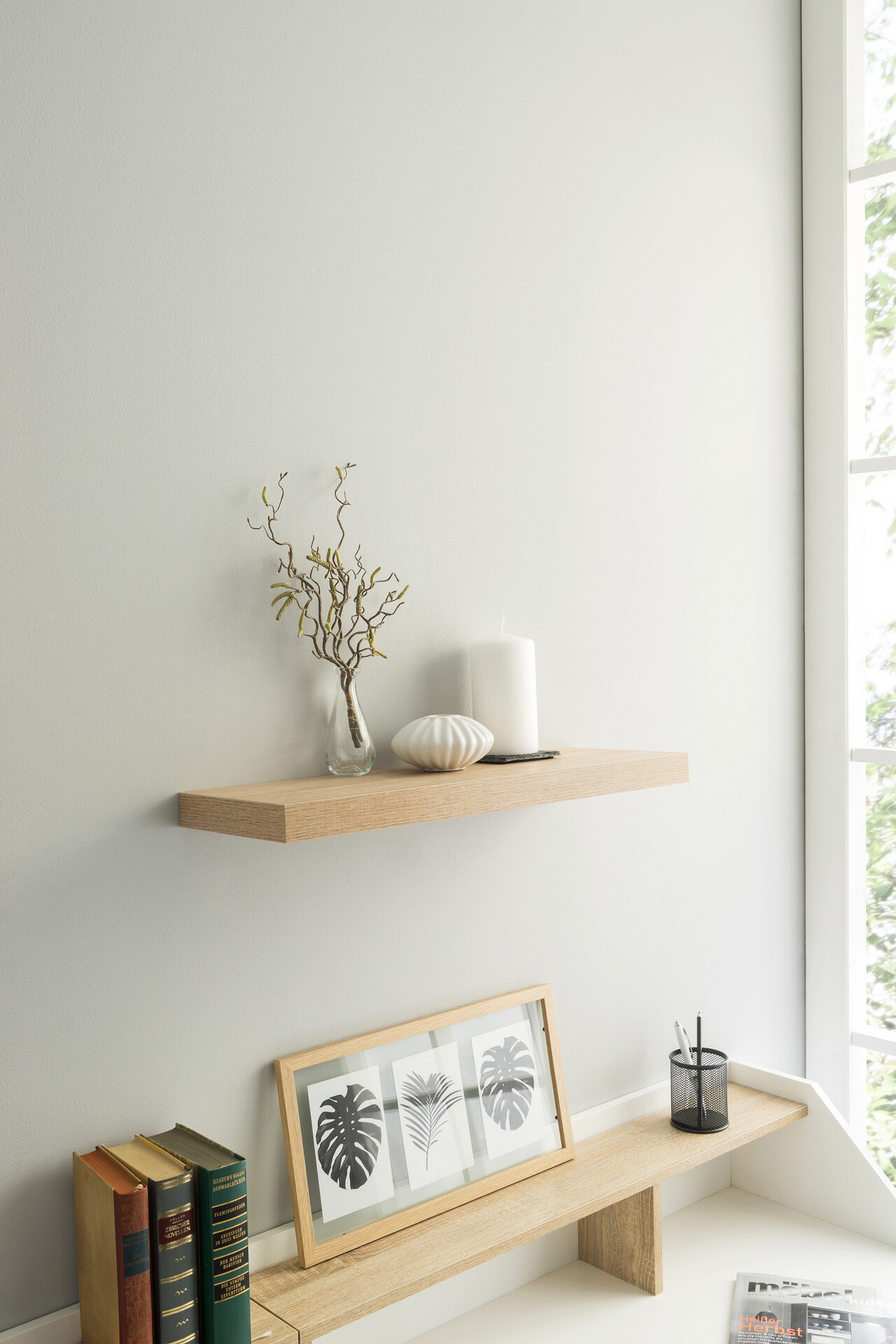Wandboard Shelvy 60 Eiche Sonoma Nachbildung B/H/T: ca. 60x4x24 cm