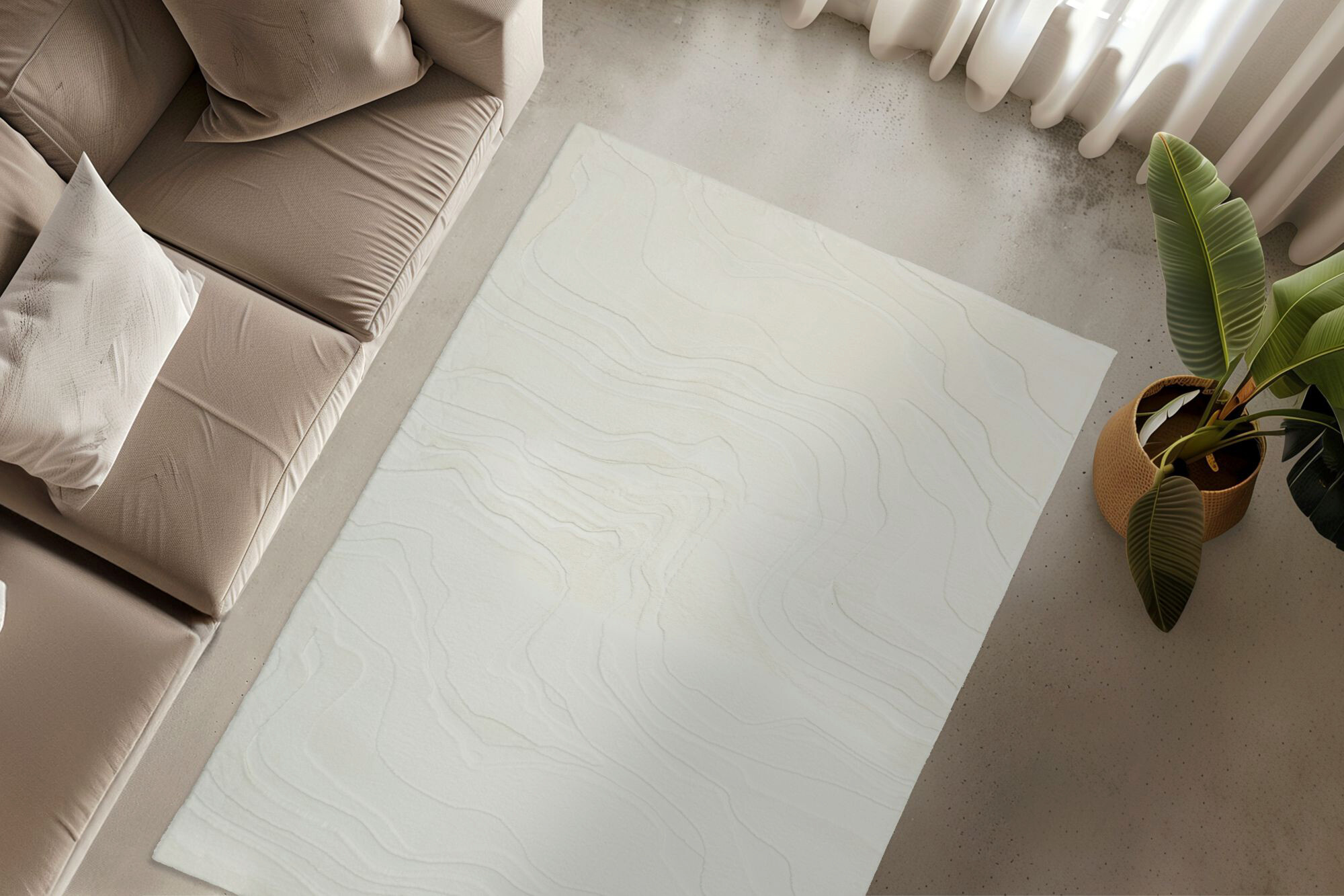 Obsession Teppich Interstellar weiß B/H/L: ca. 160x16x230 cm