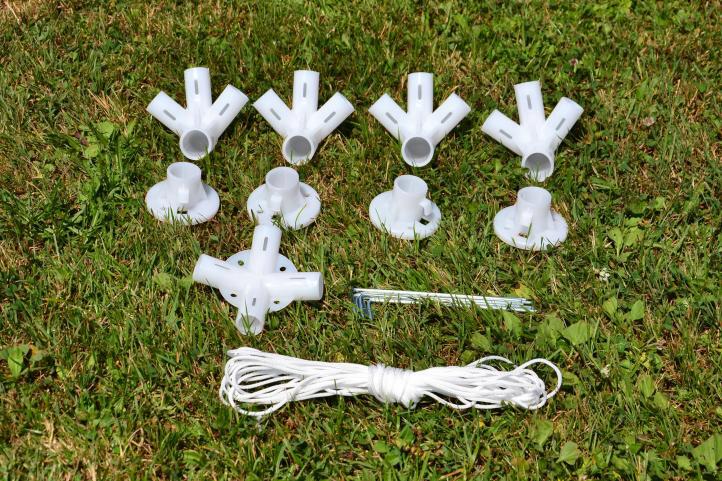 VCM Pavillon blau Stahlrohr B/H/L: ca. 300x197x300 cm