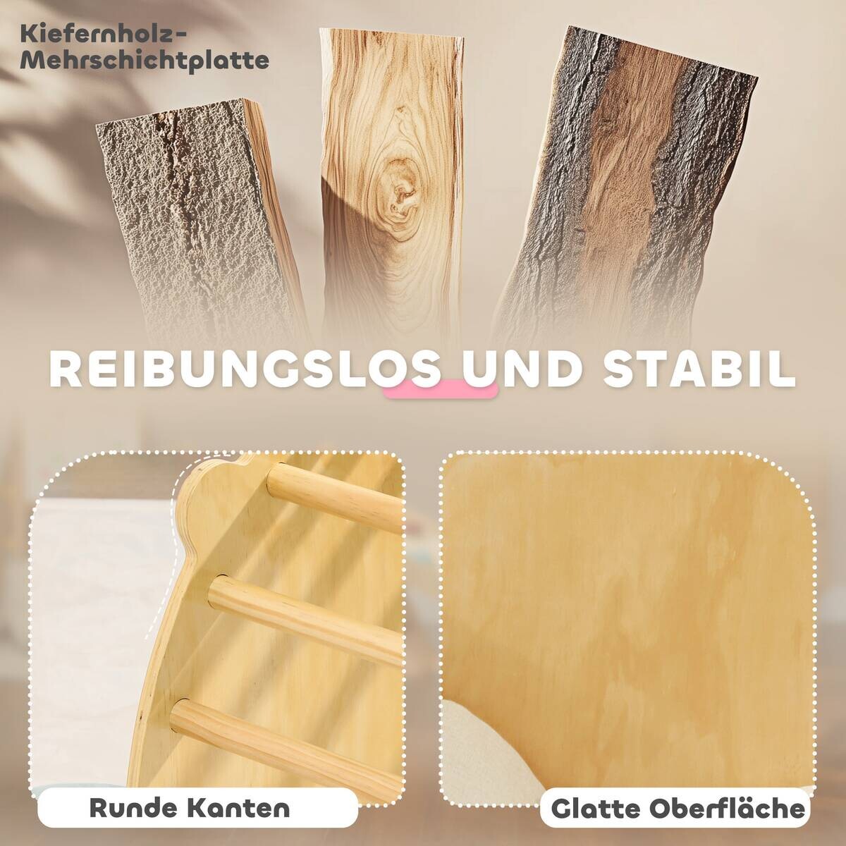 AIYAPLAY Klettergerüst natur B/H/L: ca. 52x50x90 cm