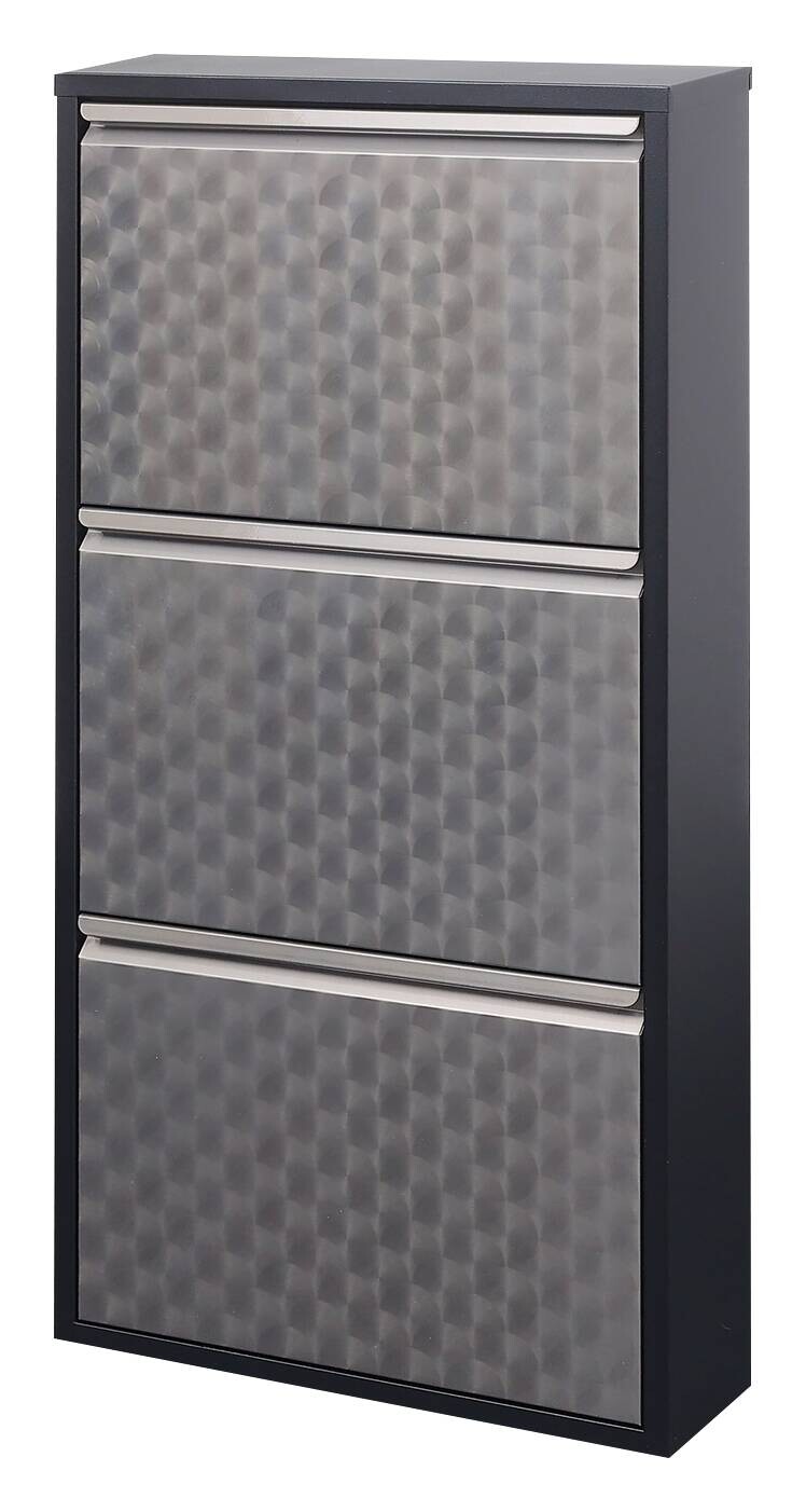 Schuhkipper Clip silber lackiert Optik anthrazit B/H/T: ca. 50x105x13,5 cm