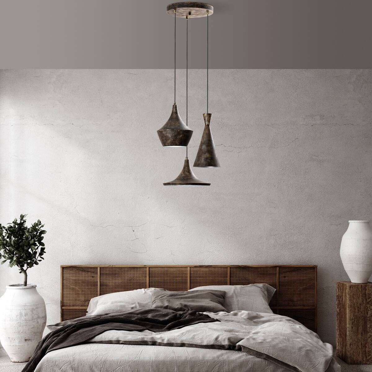 Opviq Pendelleuchte TOM-3556 B/H/T/L/D: ca. 45x135x45x45x45 cm E27 3 Brennstellen