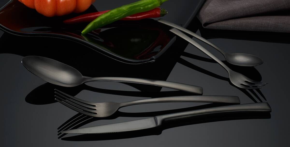 ECHTWERK Besteckset Avelino schwarz Edelstahl 30 tlg.