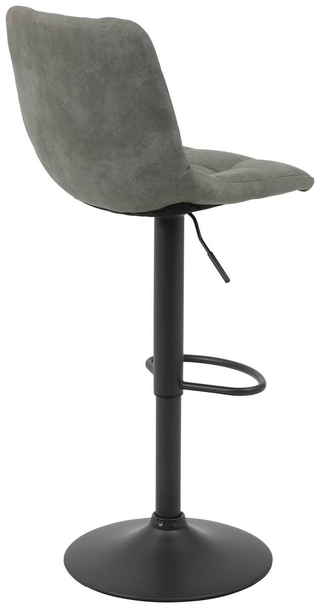 Barhocker Yvonne 2er Set grau Vintage Microfaser B/H/T: ca. 43x113x44 cm