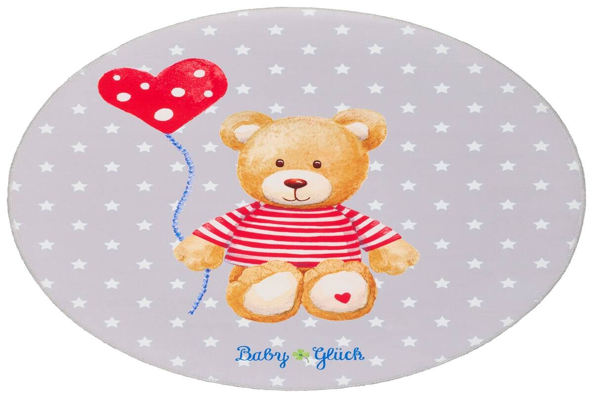 Baby Glück Kinderteppich grau D: ca. 100 cm