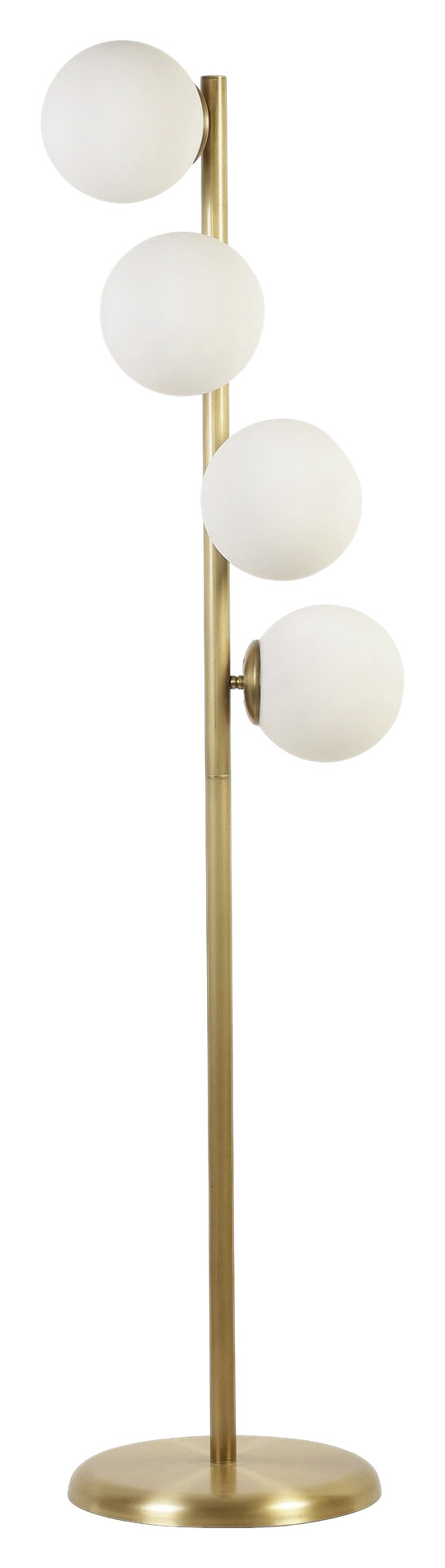 Opviq Stehleuchte weiß Glas Metall B/H/L: ca. 30x137x30 cm E27 4 Brennstellen