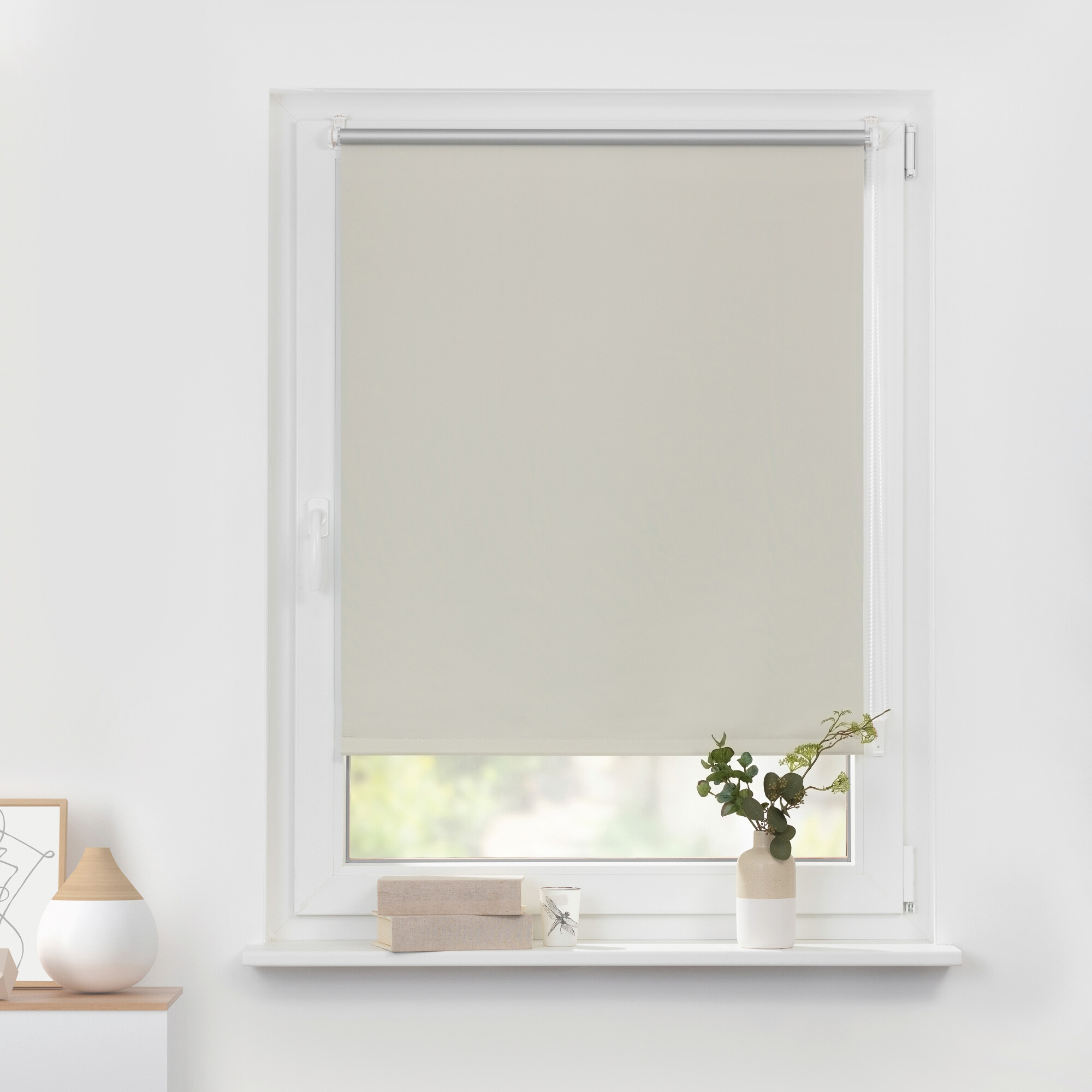 LICHTBLICK Thermo Klebe-/Klemmrollo Verdunklungsqualität creme B/L: ca. 60x150 cm