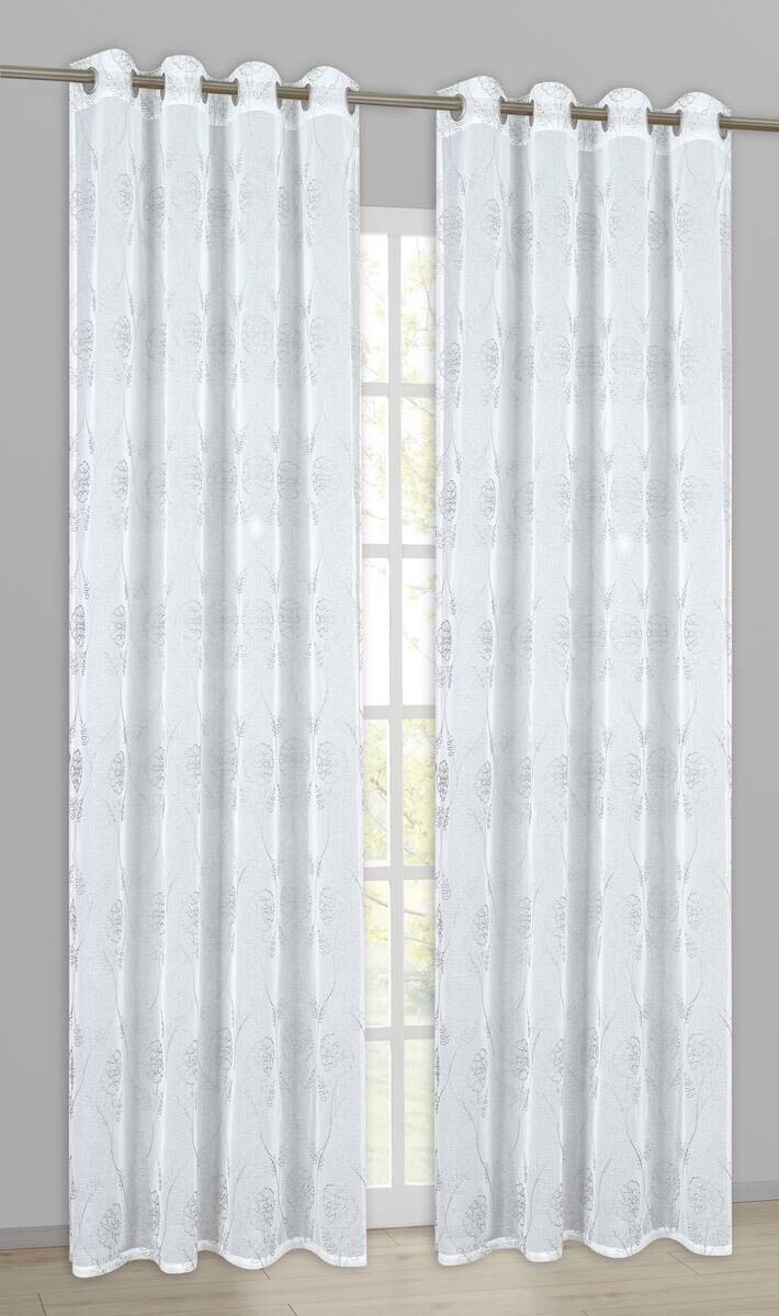 home Topline Ösenvorhang Luna silber B/L: ca. 135x245 cm