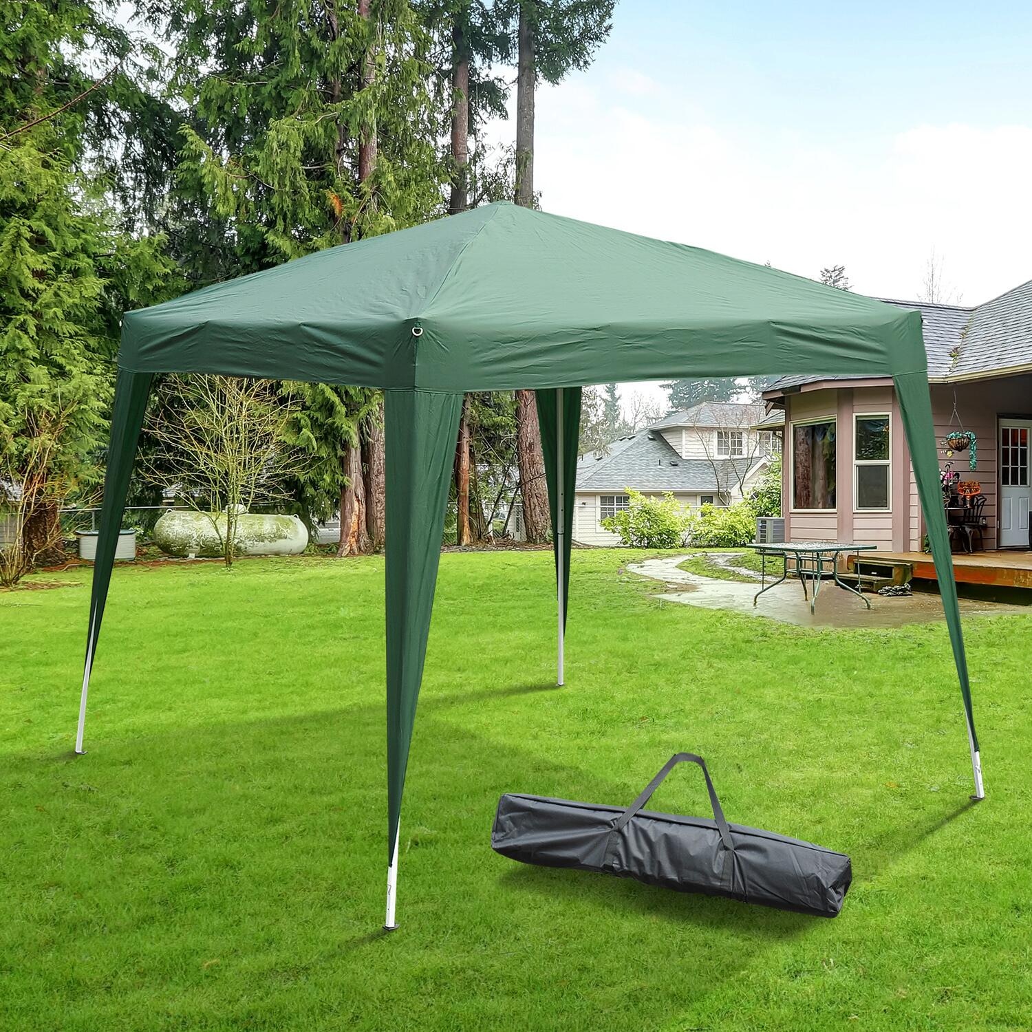 Outsunny Pavillon grün Stahl B/H/L: ca. 240x250x240 cm