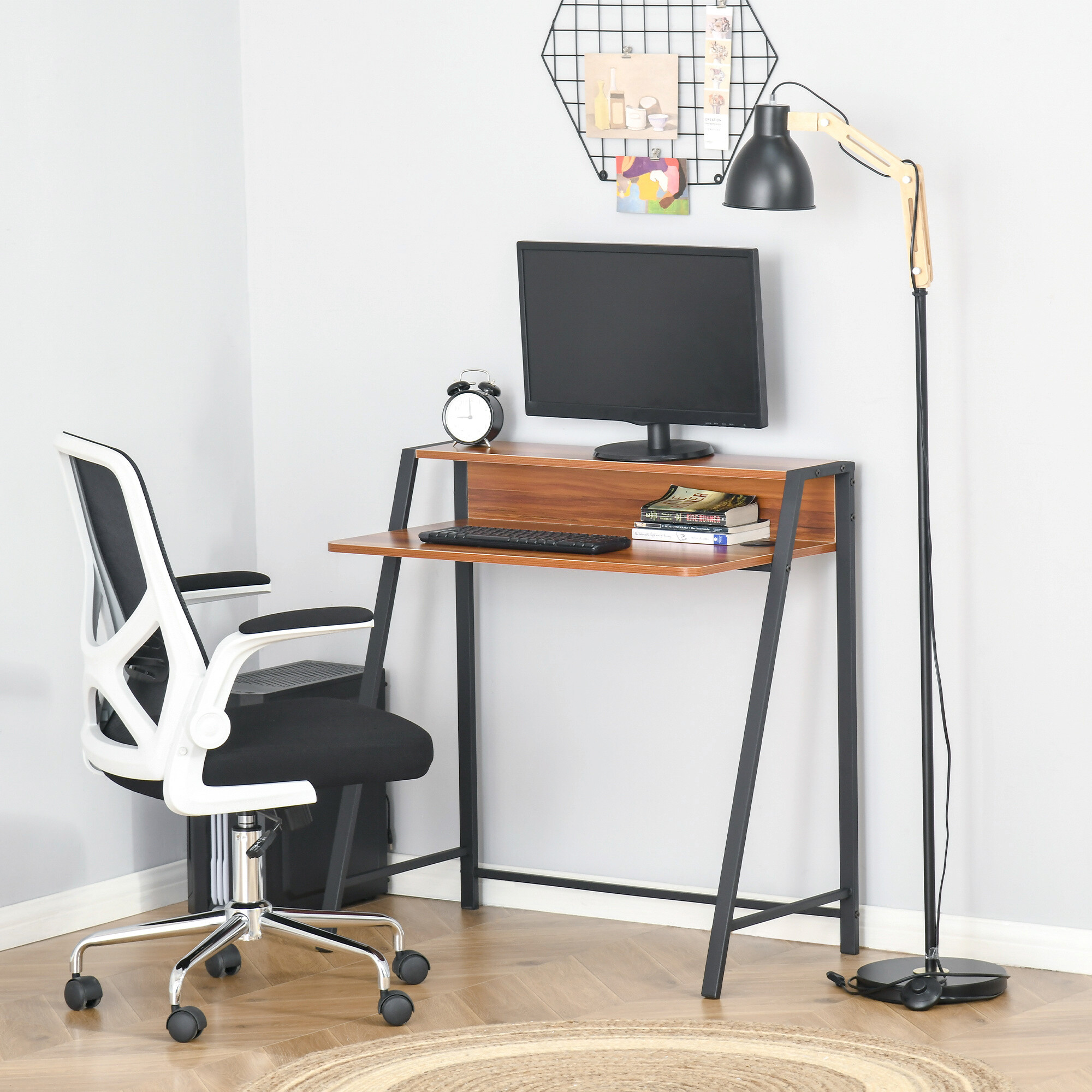 Schreibtisch 836-055 walnuss Nachbildung schwarz B/H/T: ca. 84x85x45 cm Schreibtisch 836-055 walnuss Nachbildung schwarz B/H/T: ca. 84x85x45 cm