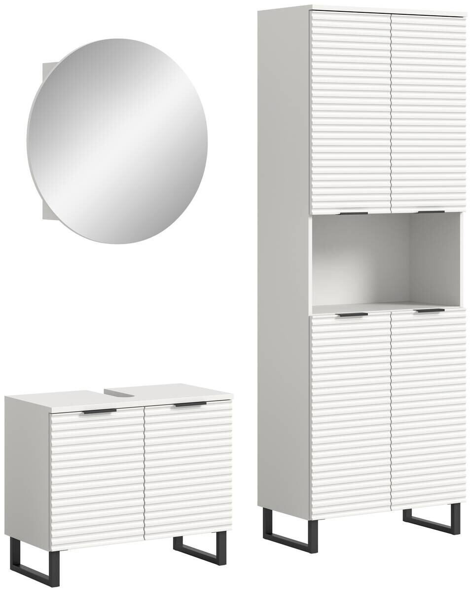 Badblock Riff weiß B/H/T: ca. 155x193x34 cm