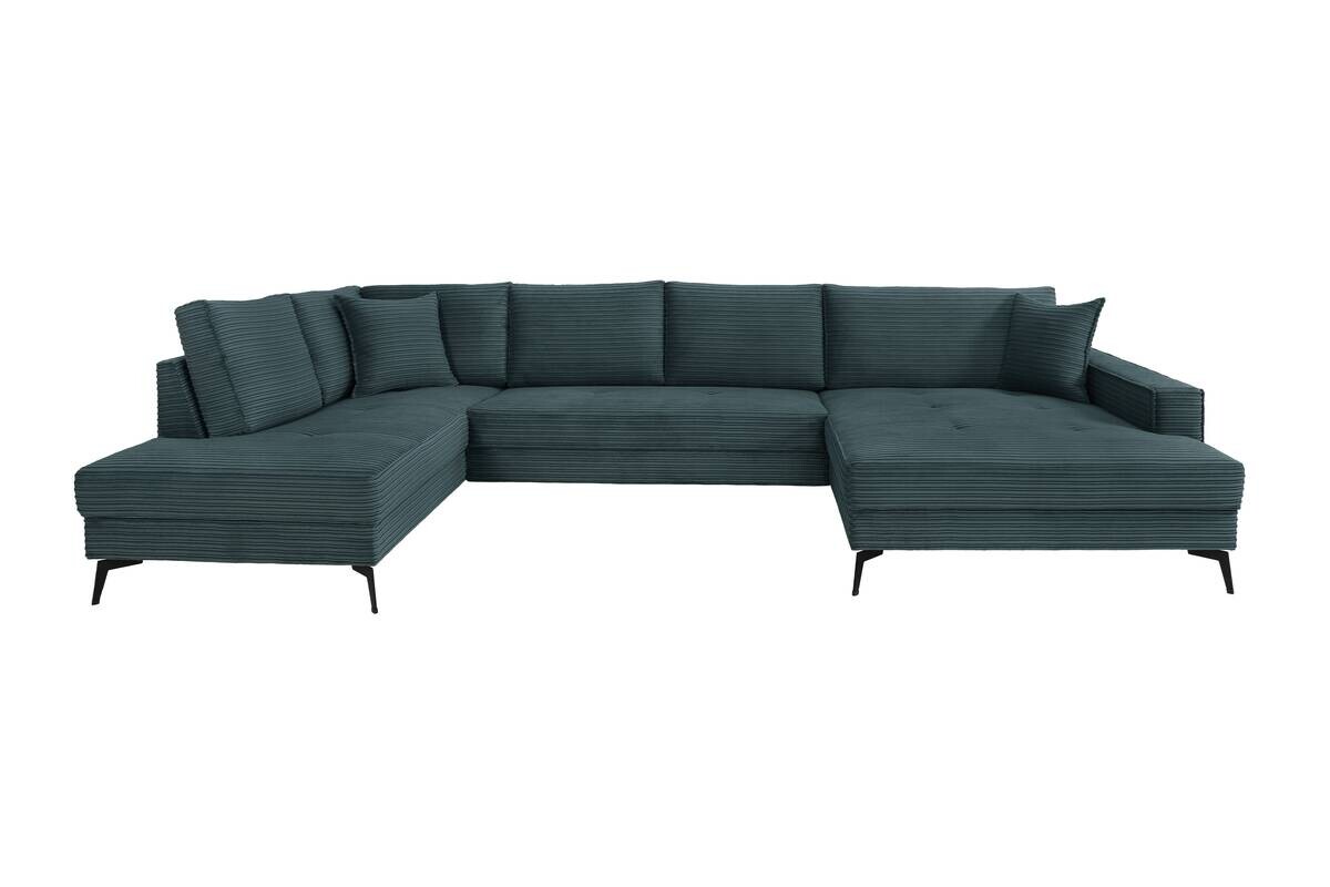 Wohnlandschaft Zero azur Microfaser B/H/T: ca. 362x86x195 cm