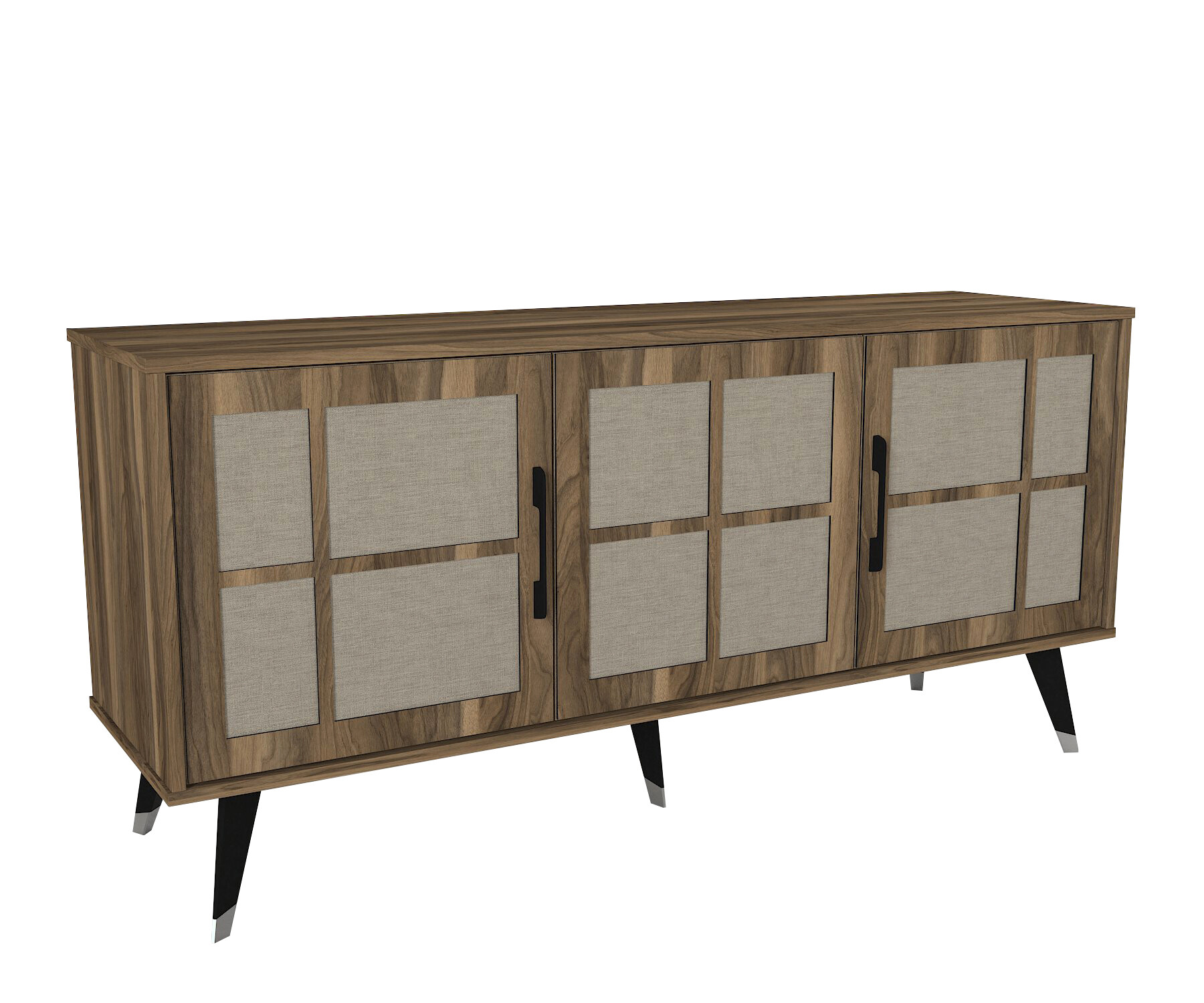 Sideboard Logan walnuss Nachbildung grau B/H/T: ca. 160x76x45 cm